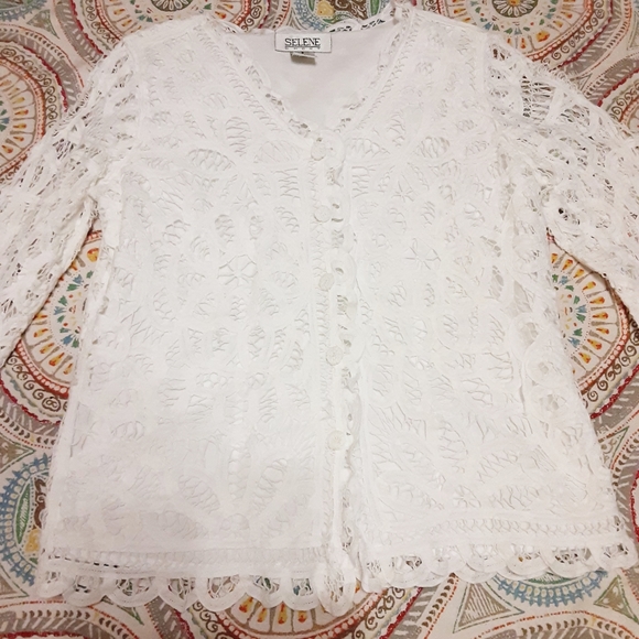 Romantic Lace Selene Sport Snap closure Jacket/Blouse - Picture 10 of 16